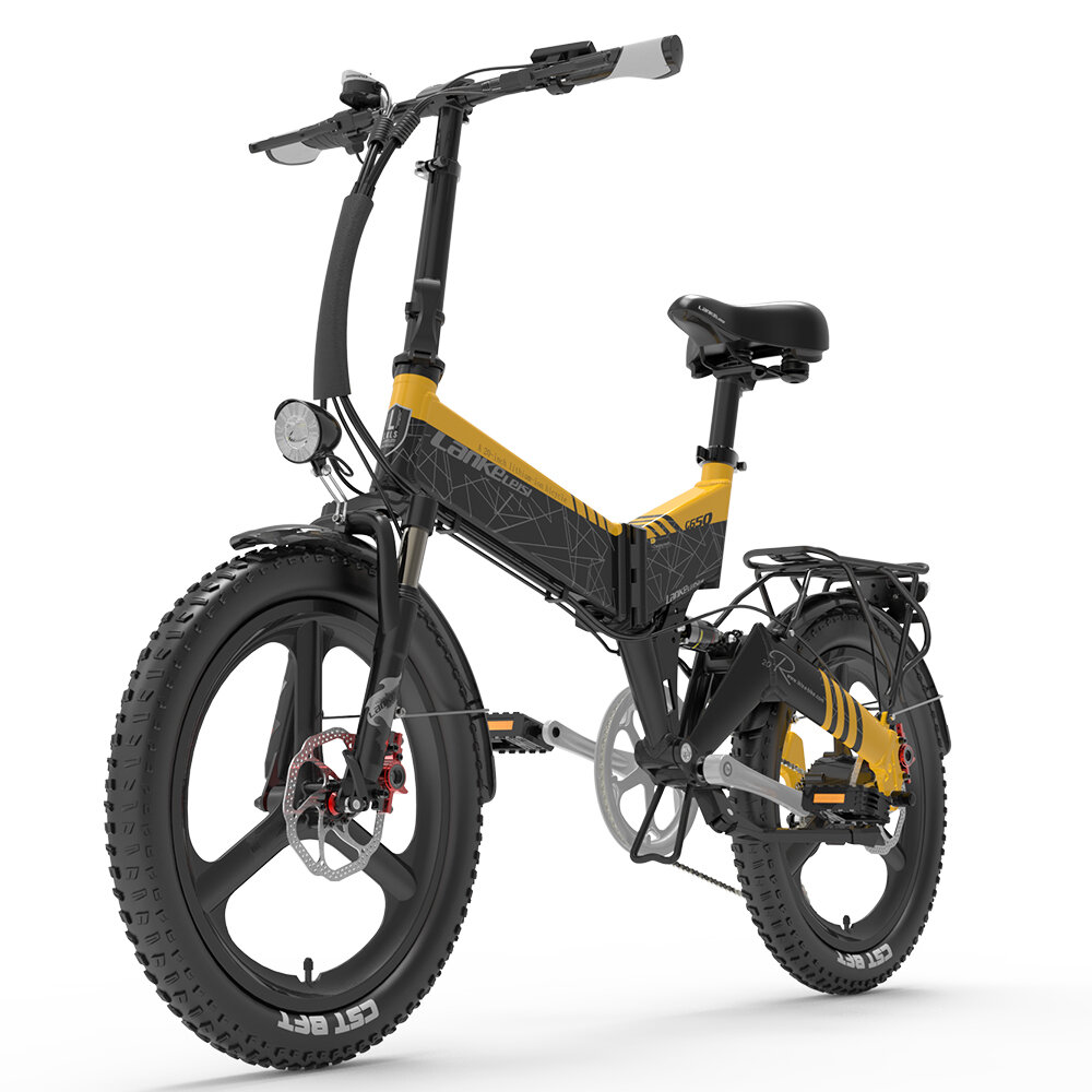 

[EU Direct] LANKELEISI G650 48V 12.8AH 500W Folding Moped Electric Bicycle 20*2.4 Inches Off-Tire 80-100km Mileage Range