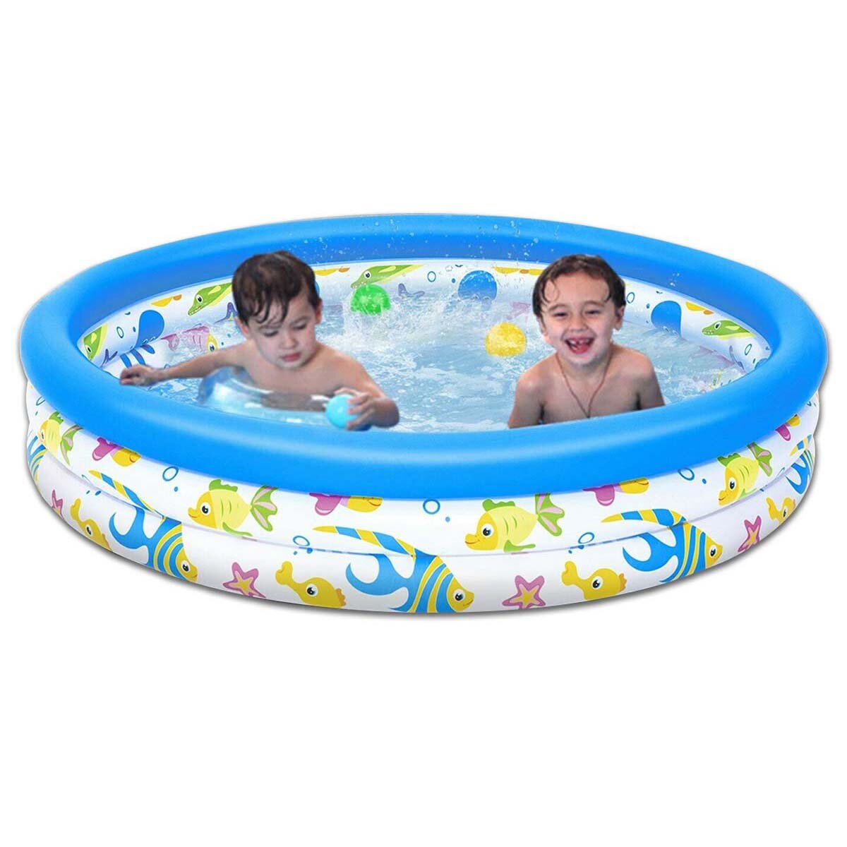 122x25cm Children Summer Outdoor Bathing Tub Baby Toddler Paddling Inflatable Round Swimming Pool Ki