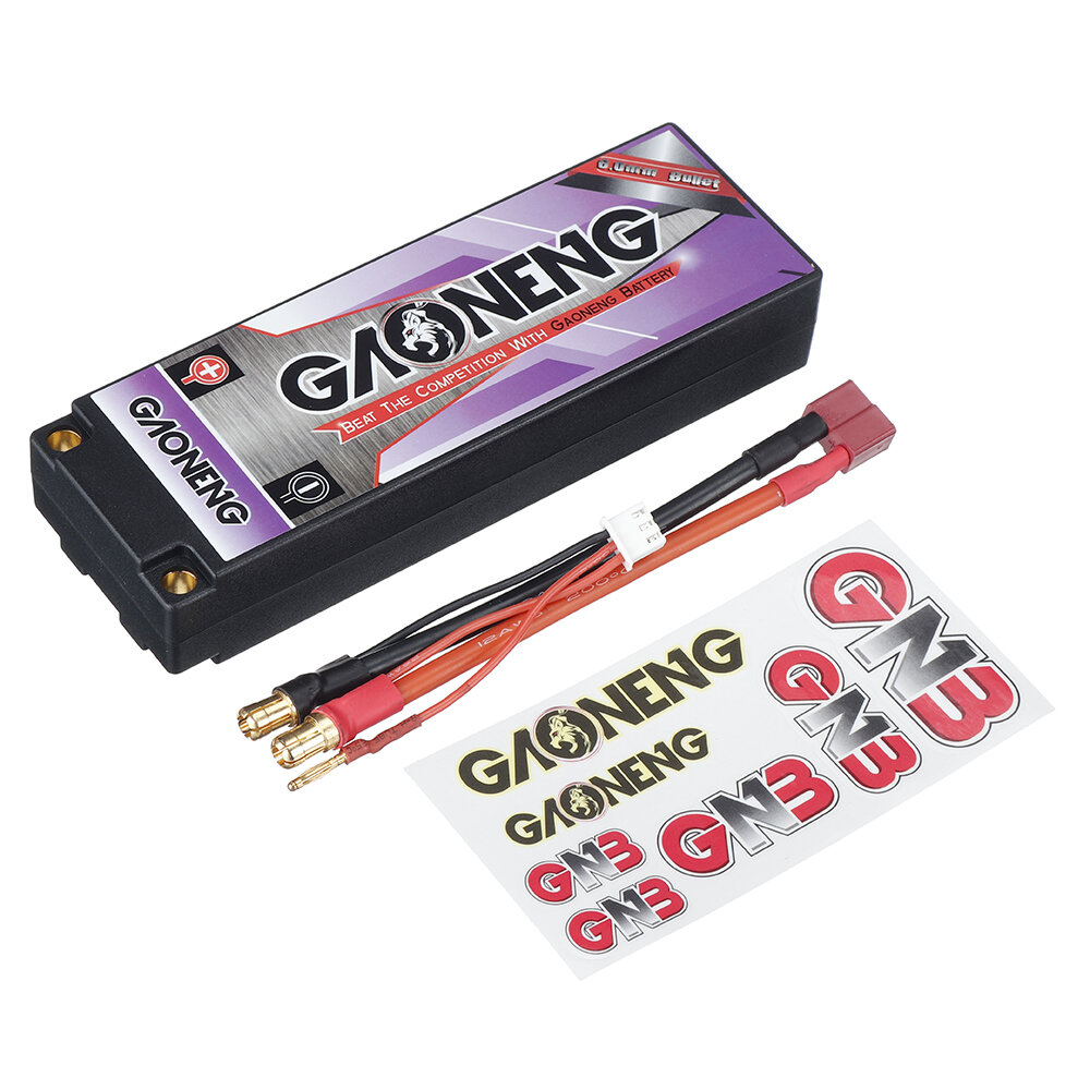 Gaoneng 7.6V 9000mAh 130C 2S HV Lipo-batterij T Plug voor RC Car