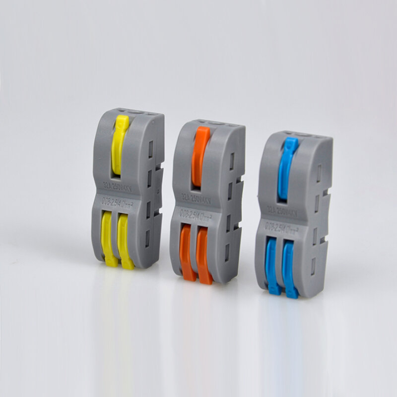 FD-12 Orange/Yellow/Blue Wire Connector 1 In 2 Out Wire Splitter Terminal Block Compact Wiring Cable