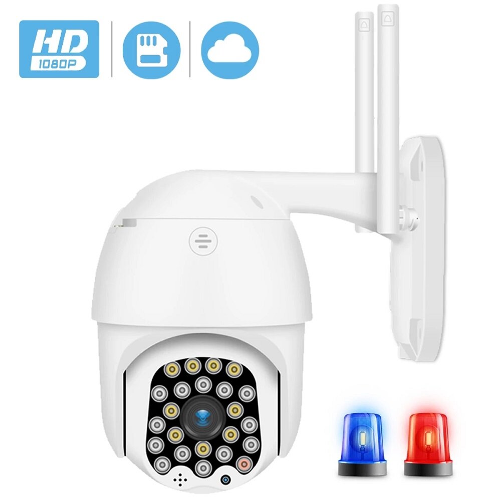 

BESDER 1080P WiFi PTZ Camera IP Auto Tracking 23IR LED 2MP Audio CCTV Night Vision Security Camera 4X Zoom Speed Dome Wi