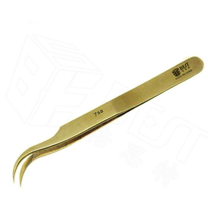 BEST BST-7SA Gold-plated Non-embroidered Steel Tweezers Wear-resistant Tweezer Clamp
