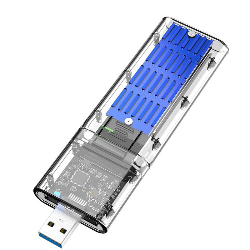 

MAIWO SSD Disk Box M2 to USB 3.0 SSD Adapter with Back Shell M2 SSD Case SATA Chassis for PCIE NGFF SATA M / B Key for 2