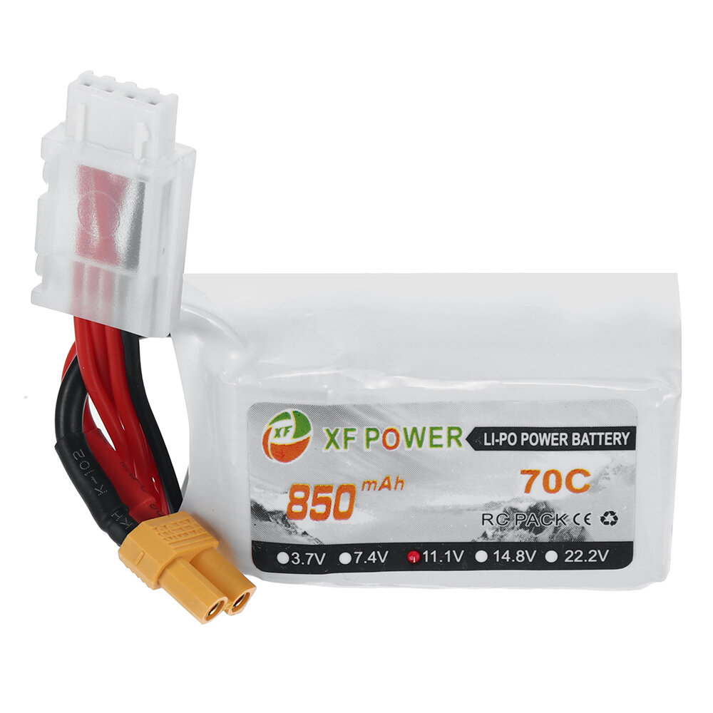 XF Power 11.1V 850mAh 70C 3S LiPo-batterij XT30 Stekker voor RC Drone