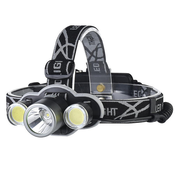 

XANES 2505 1200LM Bicycle Headlight 5 Switch Modes T6+2*COB White Light 180 ° Rotation Adjustable HeadLamp