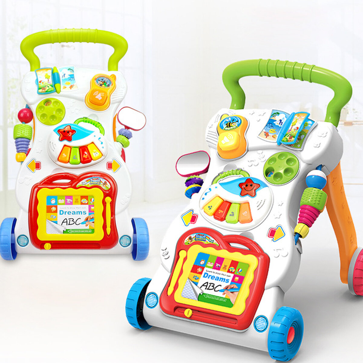 

Baby Toys Learning Walker Music Stand Multi Function Play Center Toddler Educational Toys for Early Childhood