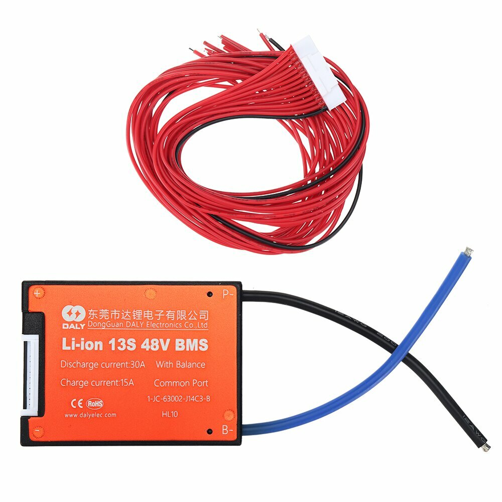 

DALY DL13S 13S 48V 40A BMS Battery Protection Board Waterproof BMS For Rechargeable Lifepo4 Lithium BatteryE-Bike E-Sc