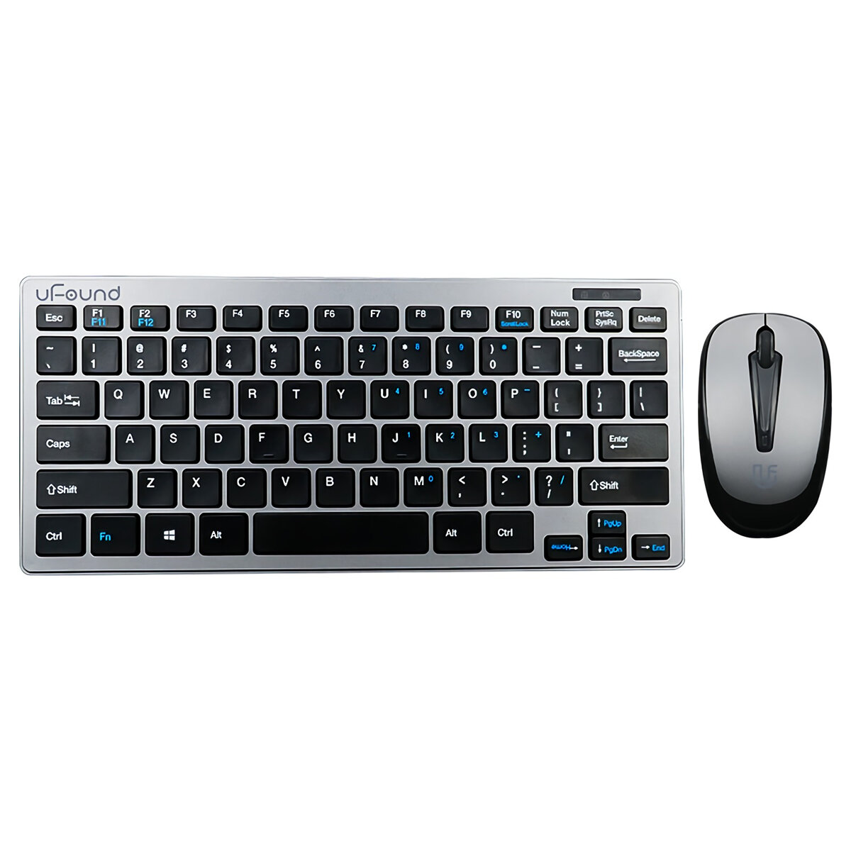 uFound R750 2.4G Wireless Keyboard & Mouse Set Business Office Silent 78 Keys Keyboard 1200DPI Mouse