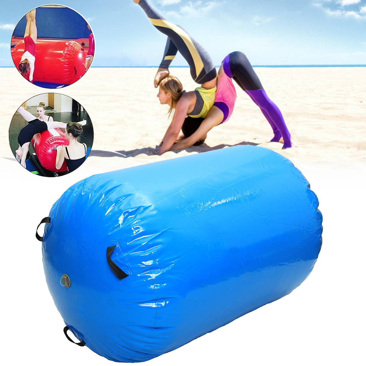 35.4x47.2 pulgadas inflable gimnástico Yoga Gimnasia Cilindro Airtrack Ejercicio herramientas