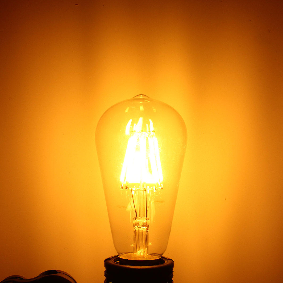 E27 ST58 8W Warm Wit COB LED Filament Retro Edison LED Lampen AC110V / AC220V