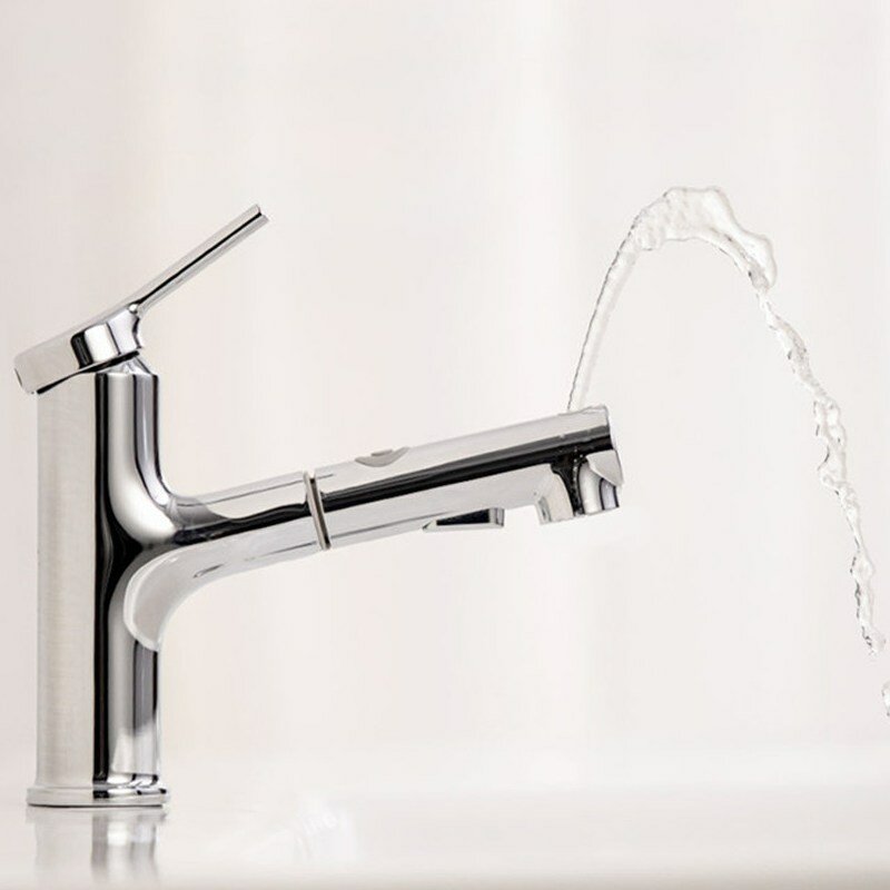 

Chrome Brass Zinc Alloy Paint Faucet Multifunctional Bathroom Pull Out Rinser Sprayer Basin Sink Faucet Gargle Brushing