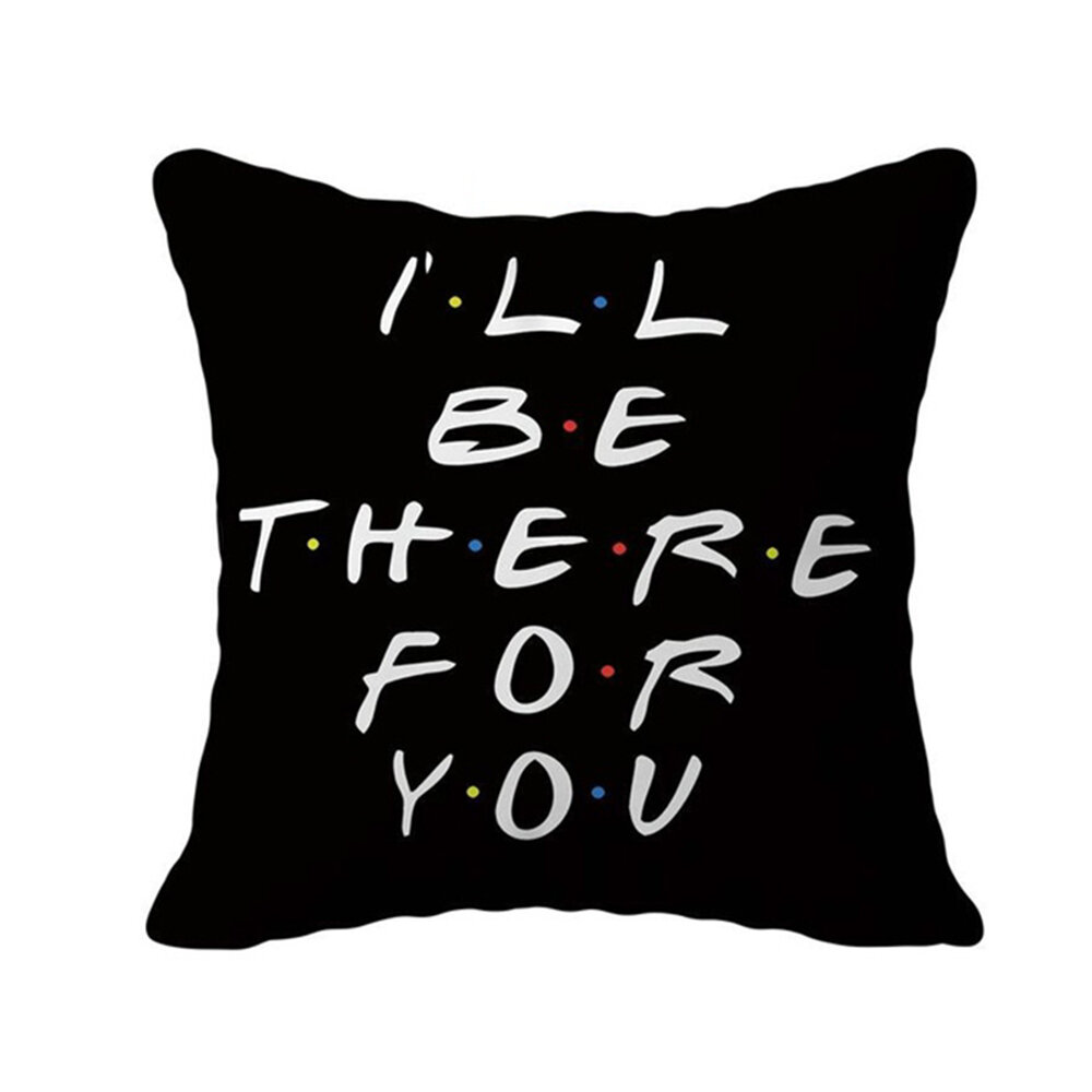 1pc Black Letters Printed Pillow Cases Cover Living Room Decorative Pillows Cover Accessory Household Textile Supplies