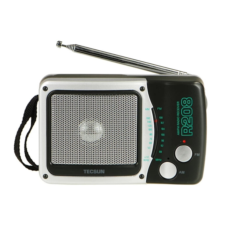 TECSUN R208 Dual Band AM FM Portable Pocket D-size batterij Desktopradio Hoge gevoeligheid digitale 