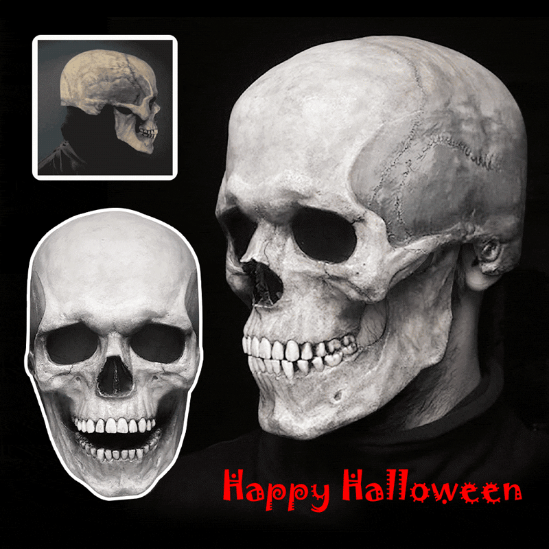 Halloween Skull Mask 3D Skeleton Skull Movable Jaw Horror Mask Scary Party Cosplay Costume Prop for 