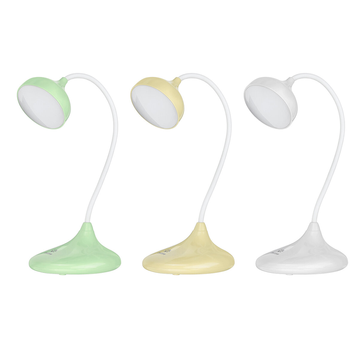 360° Rotating LED Desk Lamp Eye-caring Table Lamps with USB Charging Port 3 Brightness Levels Touch Control