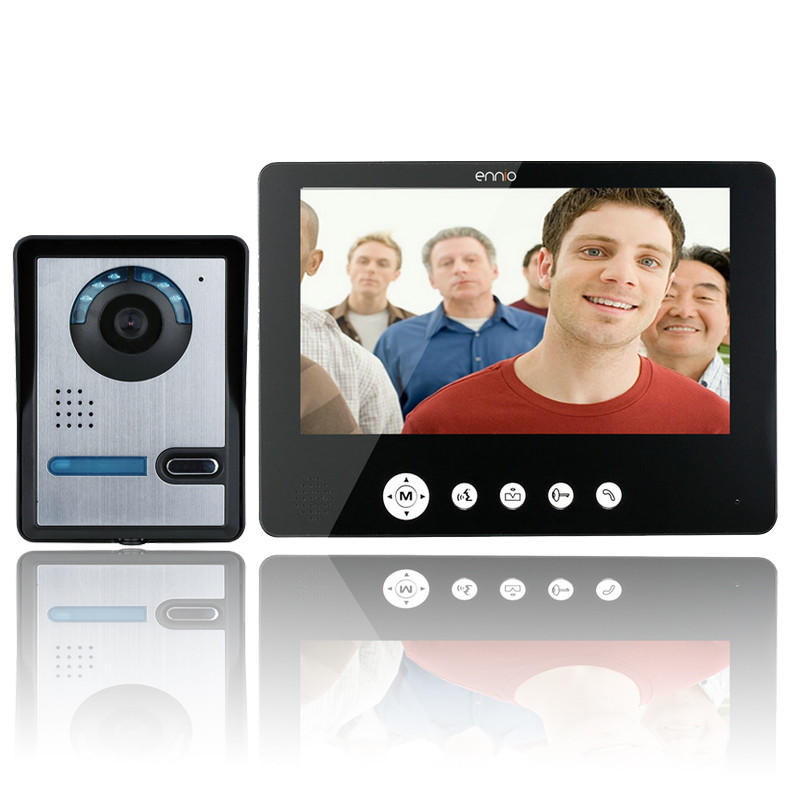 ENNIOSY905FA11 9 Inch Video Door Phone Doorbell Intercom Kit with IR Night Vision Camera and Monitor