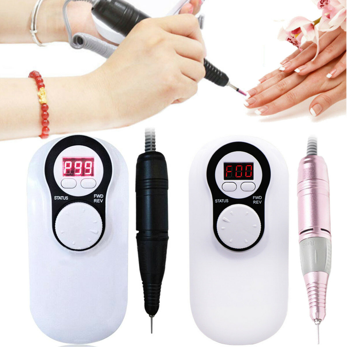 30000 RPM Elektrische File Nail Boor Machine Pen Manicure Pedicure Bits Tool Kit