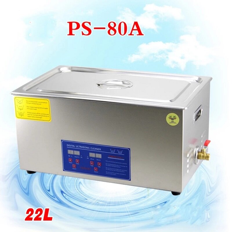 

PS-80A AC110V/220V 40KHz 22L Digital Heater and Timer Ultrasonic Cleaner for Electronic Components with Free Basket