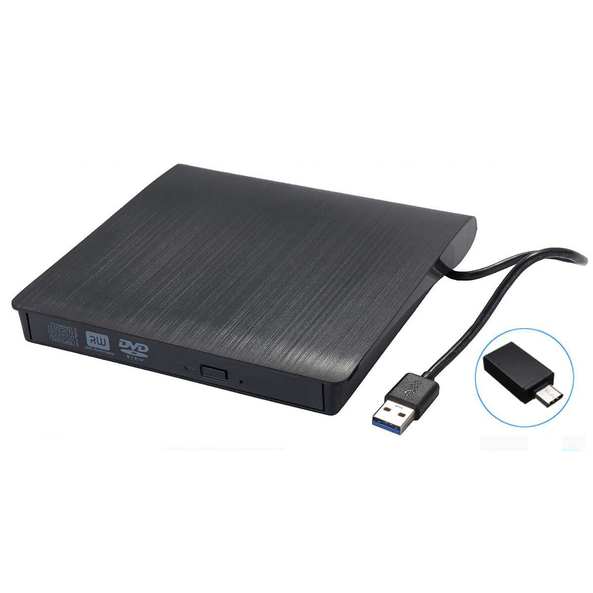 

Slim External DVD RW CD Writer Drive USB 3.0/Type-C Burner Reader Player Optical Drives For Macs Laptop Windows PC