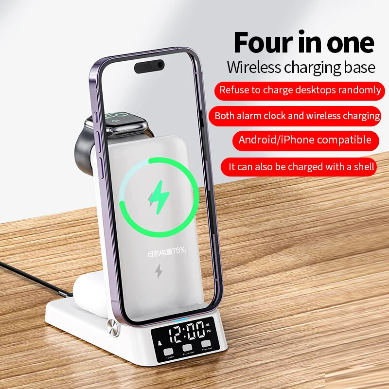 

A60 15W 10W 7.5W 5W Wireless Charger Fast Wireless Charging Bracket for Qi-enabled Smart Phones for iPhone 15 14 13 for