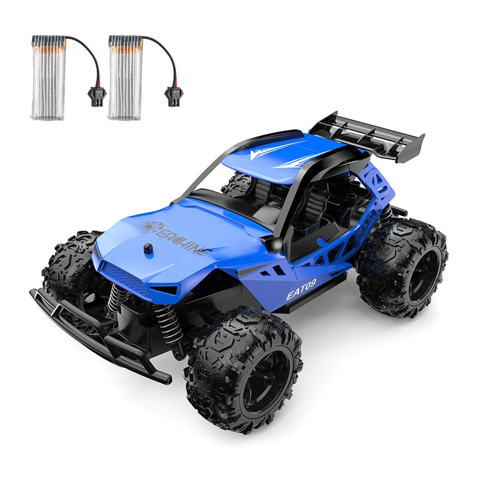 Eachine EAT09 1/22 2.4G Remote Control Car Toy with Several Batteries High Speed 15-20 Km/h RC Off Road Crawler All Terrains 50+ Min Play Time RC Vehicle Electric Toy Car for Kids and Beginners - Three Batteries