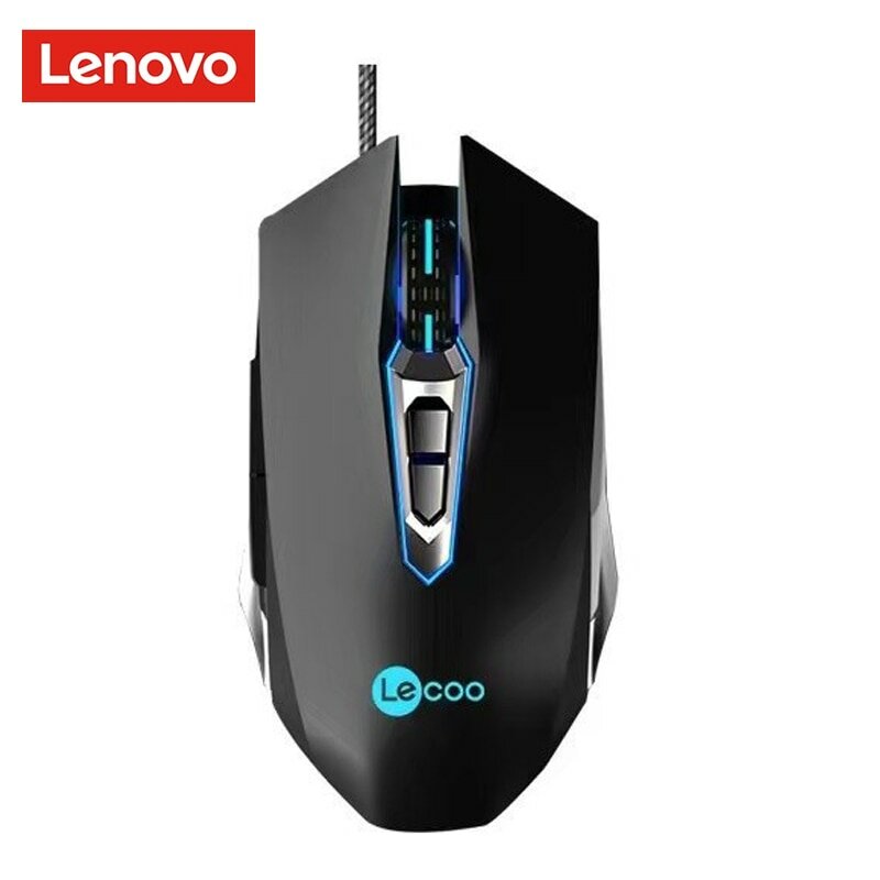 Lenovo Lecoo MS107 Wired Mouse Advanced Programmable for Usb Mini Pc Gamer Mechanical Computer Office Mouses Laptop Accessories