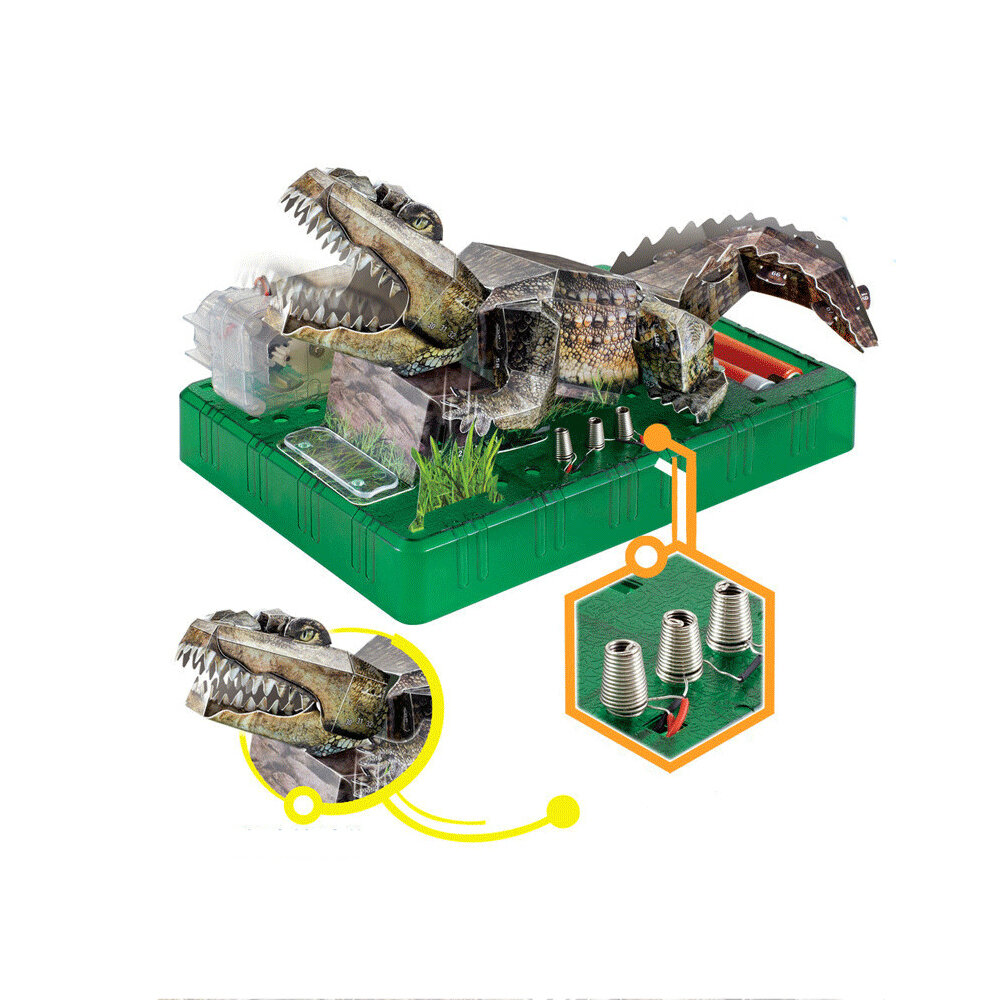 3D DIY Origami elektrische krokodil stereo puzzel Model speelgoed voor kinderen