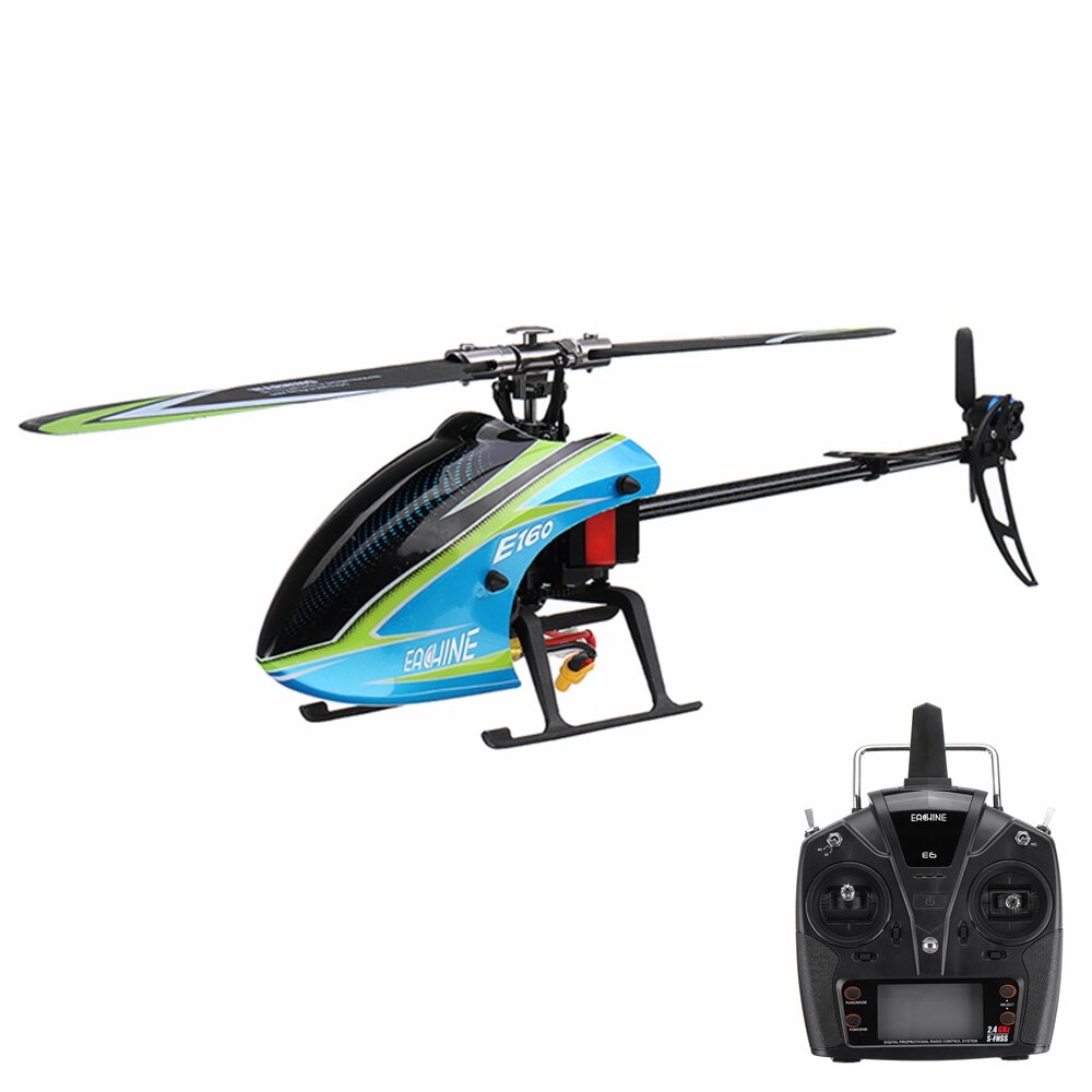 Eachine E160 V2 6CH Dual Brushless 3D6G System Flybarless RC Helicopter RTF Compatible with FUTABA S