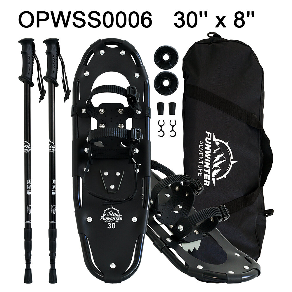 best price,funwater,30inch,snowshoes,with,carrying,tote,bag,trekking,poles,eu,discount