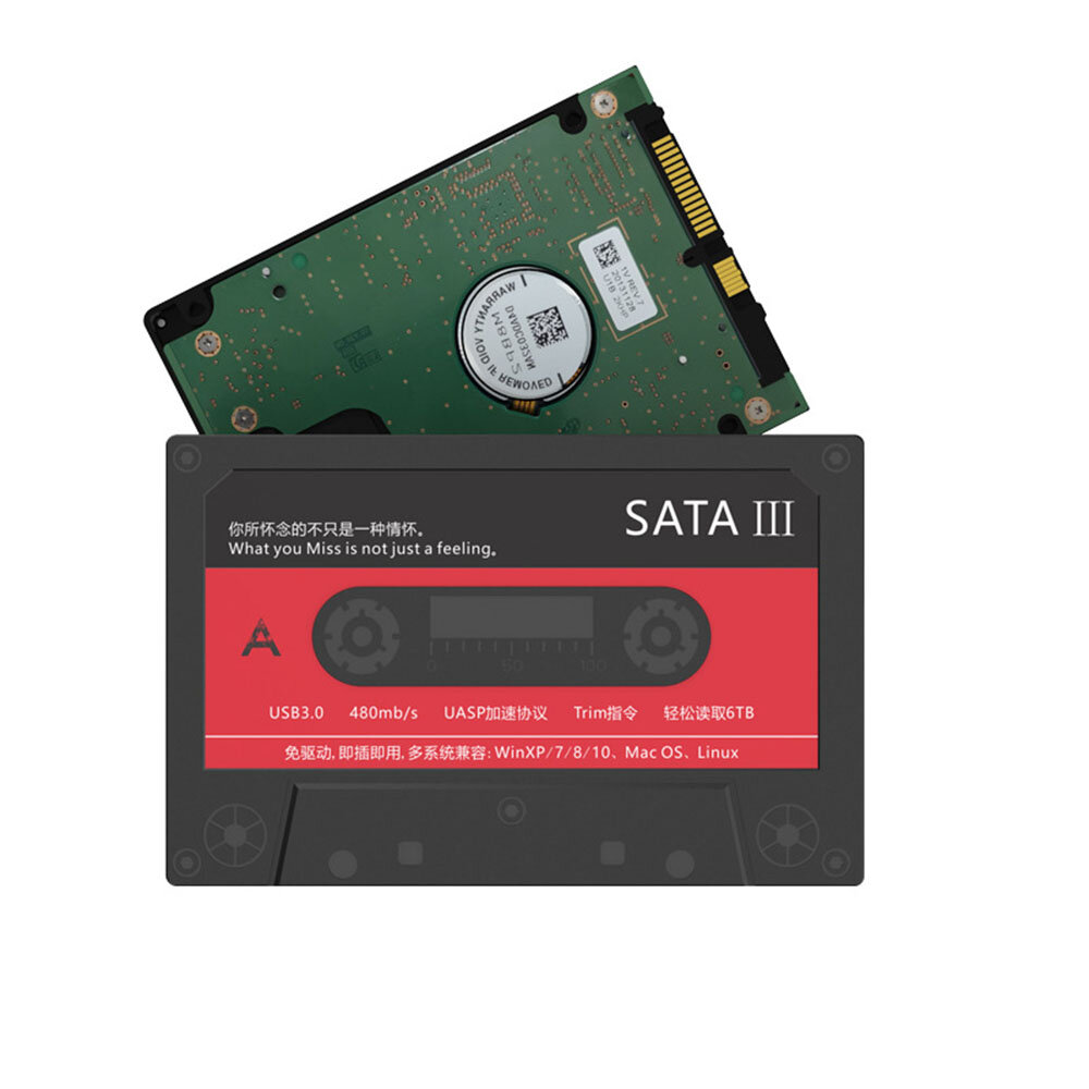 2.5 inch USB 3.0 SATA HDD SSD Externe Harde Schijf Behuizing naar USB Schijf Nostalgische 6 Gbps Sol
