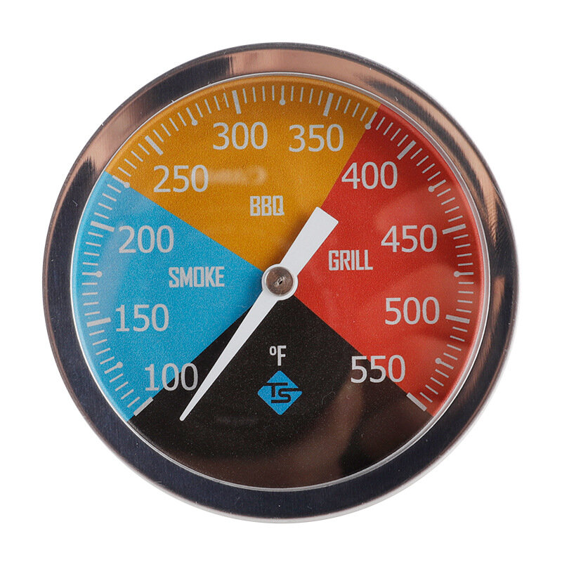 

TS-BX65 Stainless Steel Thermometer Bi-Metal Thermometer Dial Thermometer 100~550℉ for Grill Barbecue Smoker Oven