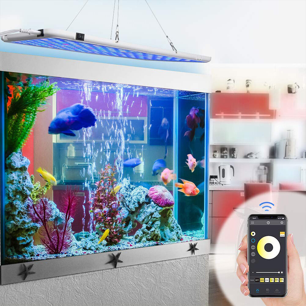 Aquariumlicht met afstandsbediening Dimbare LED Coral Reef Light APP-bediening