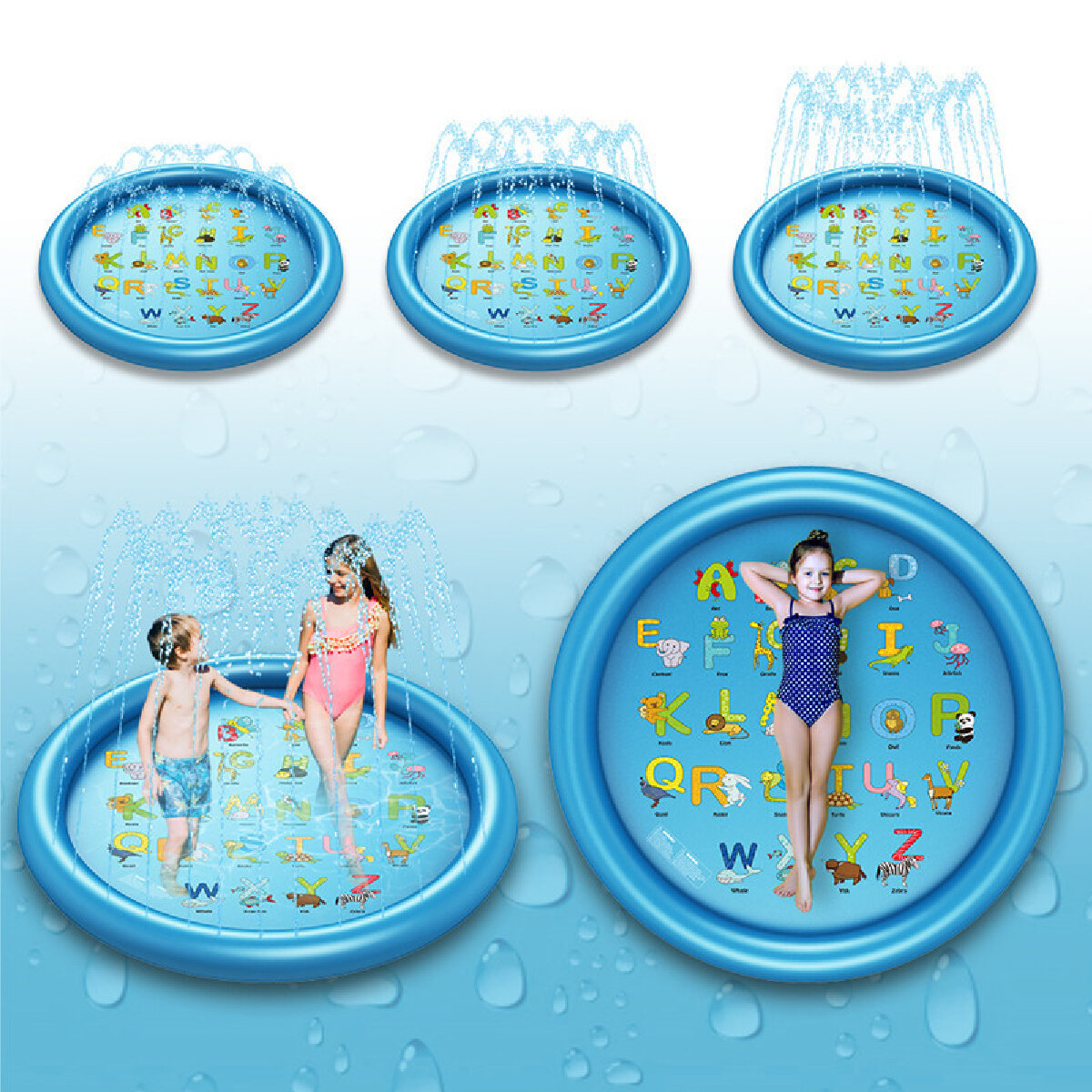 170 cm Opblaasbare Sprinkler Splash Speelmat Pad PVC Mat Tuin Waternevel Spelen Outdoor Opblaasbaar 