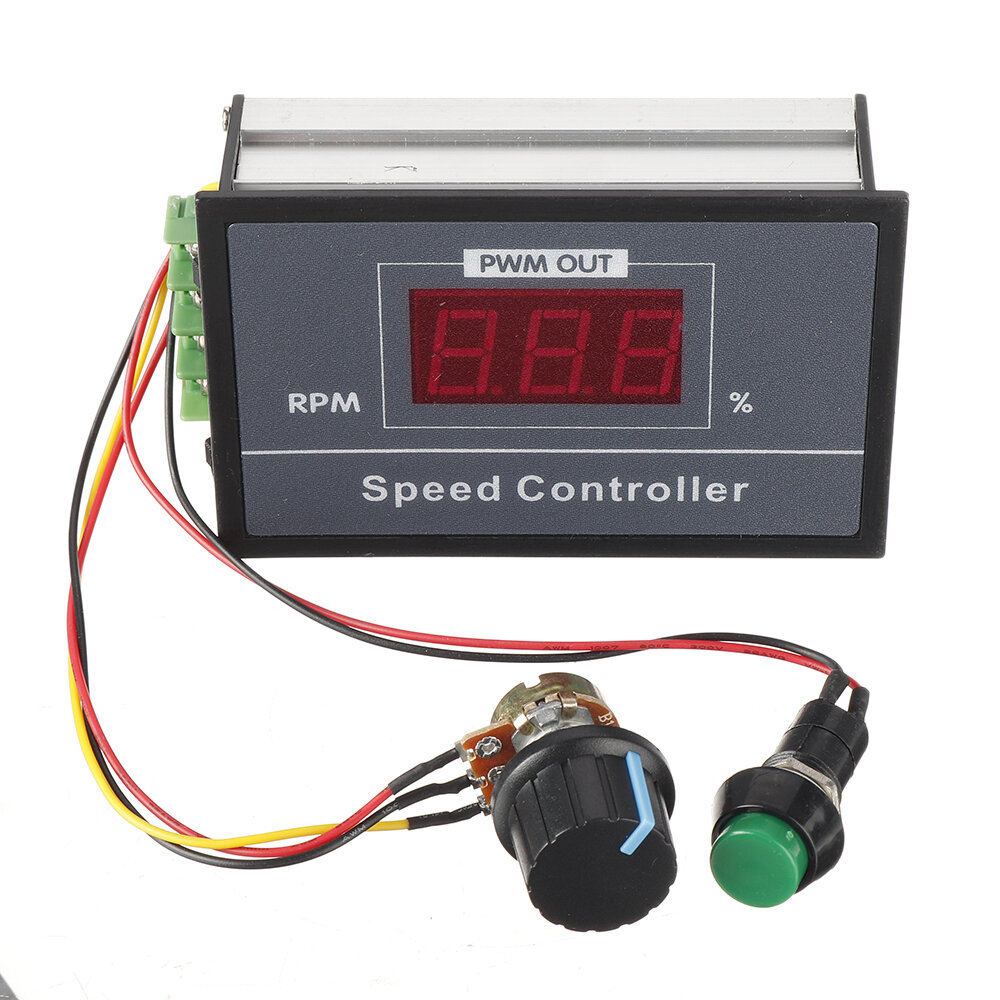 

30A DC 6V 12V 24V 48V PWM Motor Speed Controller LED Digital Display Adjustable Voltage Regulator with Potentiometer Swi