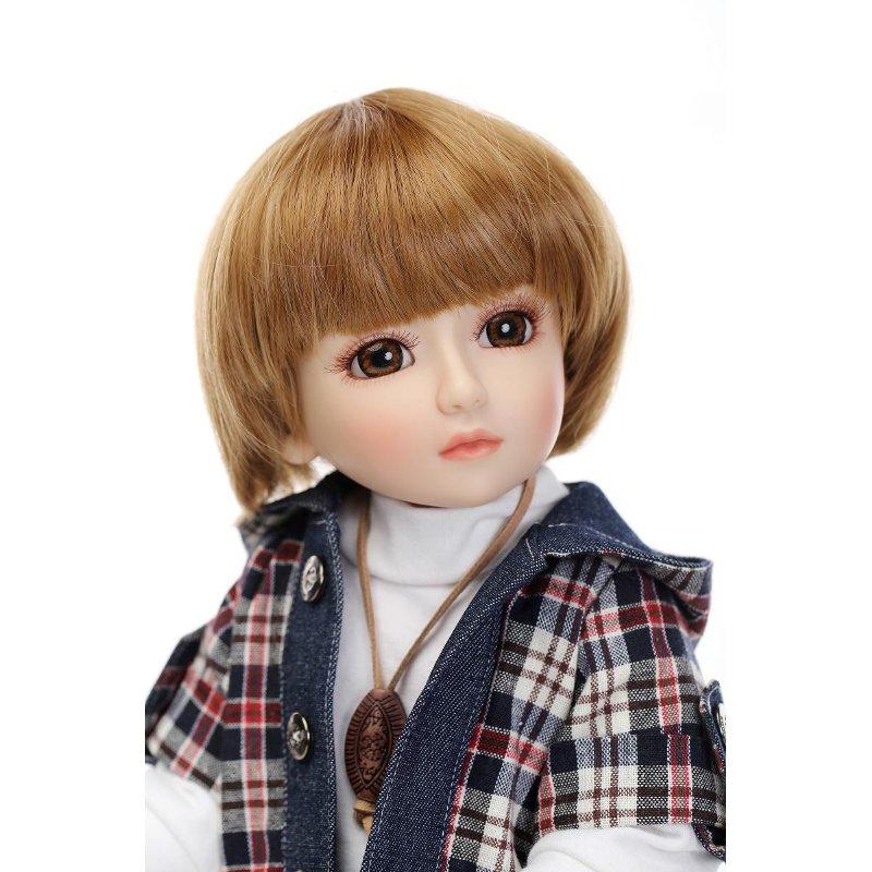 NPK 45cm BJD 1/4 Cute Ball Joint Doll Baby Dressed Boy Handmade Lifelike Baby Play House Toy Collection