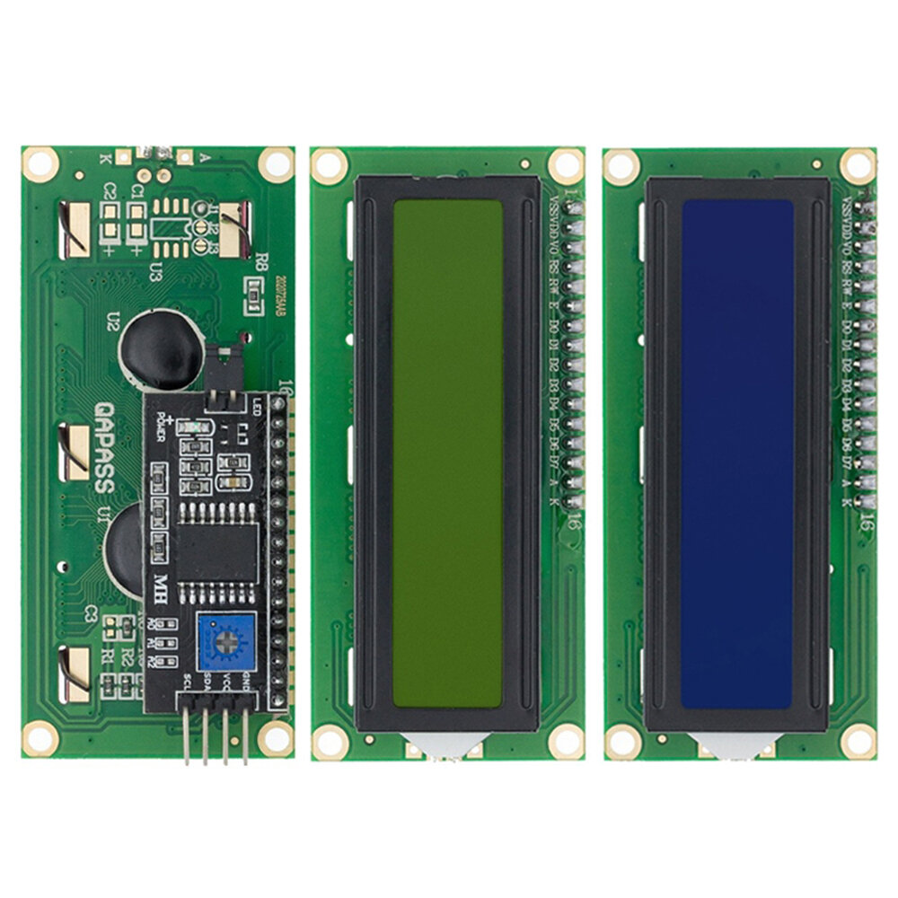 LCD1602 LCD Screen Module Blue/Yellow Green Screen IIC/I2C 1602 LCD Module LCD1602A Blue Screen with