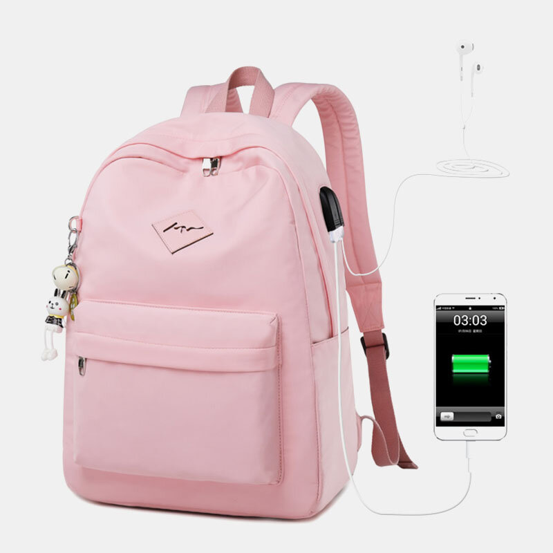 Women Fashion Large Capacity Backpack With USB Charging Port