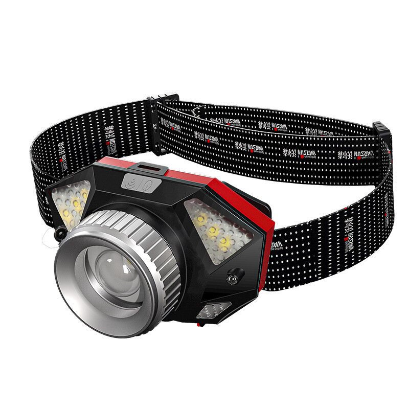 

Warsun L2 LED Headlamp Super Bright 6 Modes 90° Adjustable Waterproof USB Rechargeable Motion Sensor Flashlight Cycling