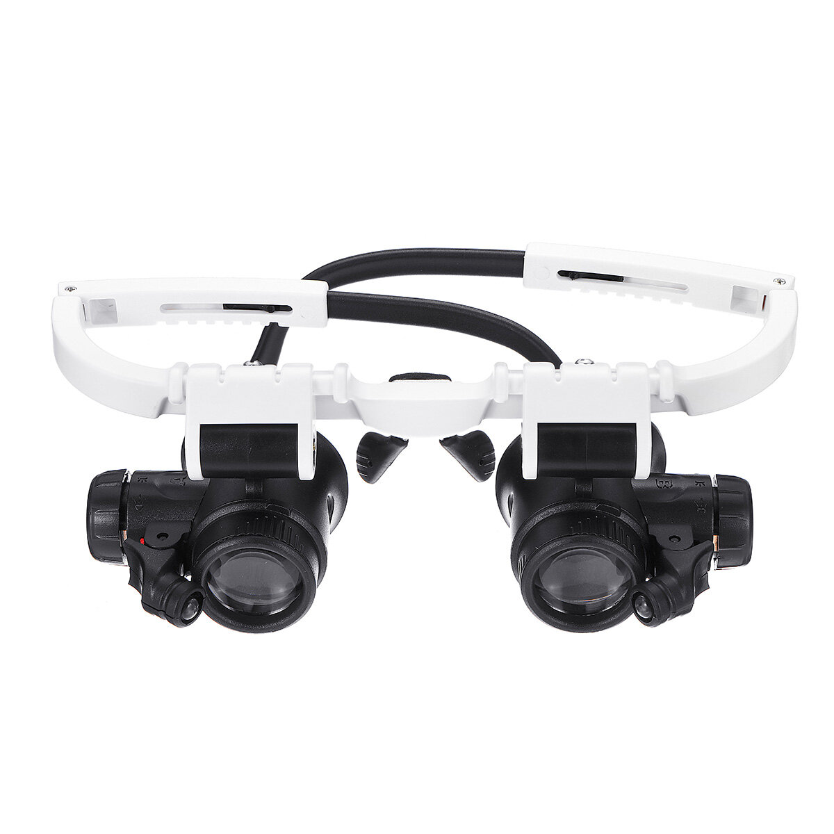 23X Binocular Lupa Lupa Lupa Óculos Joalheiro Assista Repair Kit Ajustável LED Luz