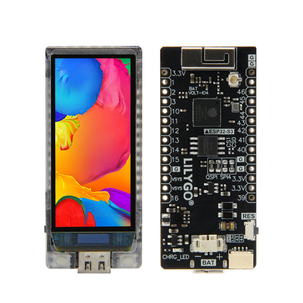

LILYGO® T-Display-S3 AMOLED ESP32-S3 1,9-дюймовый дисплей RM67162 макетная плата OLED WIFI Bluetooth 5,0 беспроводной мо