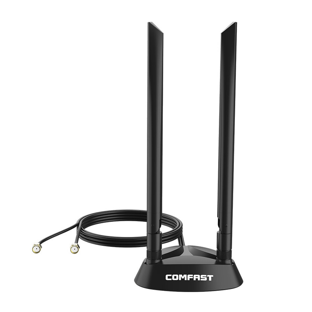

Comfast 2.4G + 5G Dual Band 6dbi Wireless High Gain Antenna Booster Base RP-SMA Connector for Wireless Router Network Ca