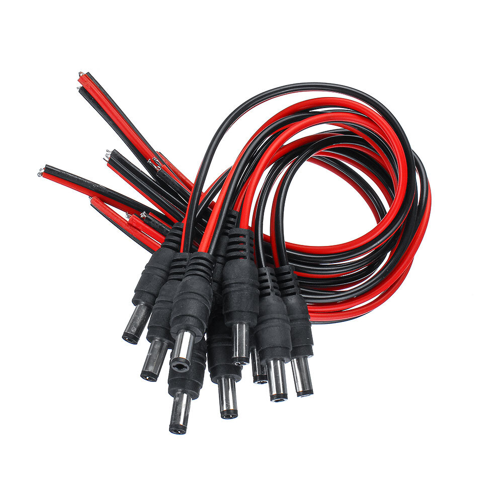 10 PCS CCTV Security Camera Power Pigtail Male Cable