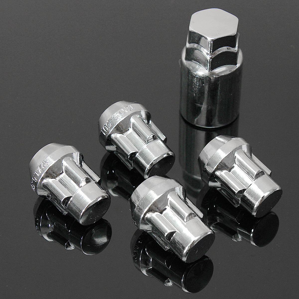 1 Set Lock Alloy Wheel Anti-diefstal Nuts Bouten Met Sleutel 60 Degree Taped 12x1.5mm