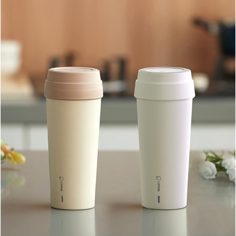 17PIN 400ML Portable Mini Boiling Water Cup Stainless Steel Insulation Cup Leak-proof Outdoor Indoor