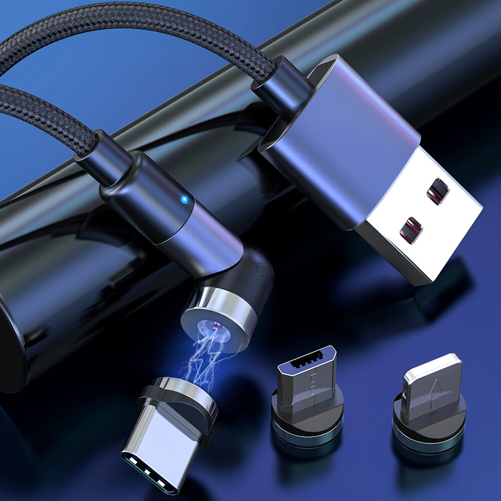 Bakeey Magnetische Datakabel 540 Draaien Micro USB Type C Snoer Snel Opladen Voor Huawei P40 Mate 40