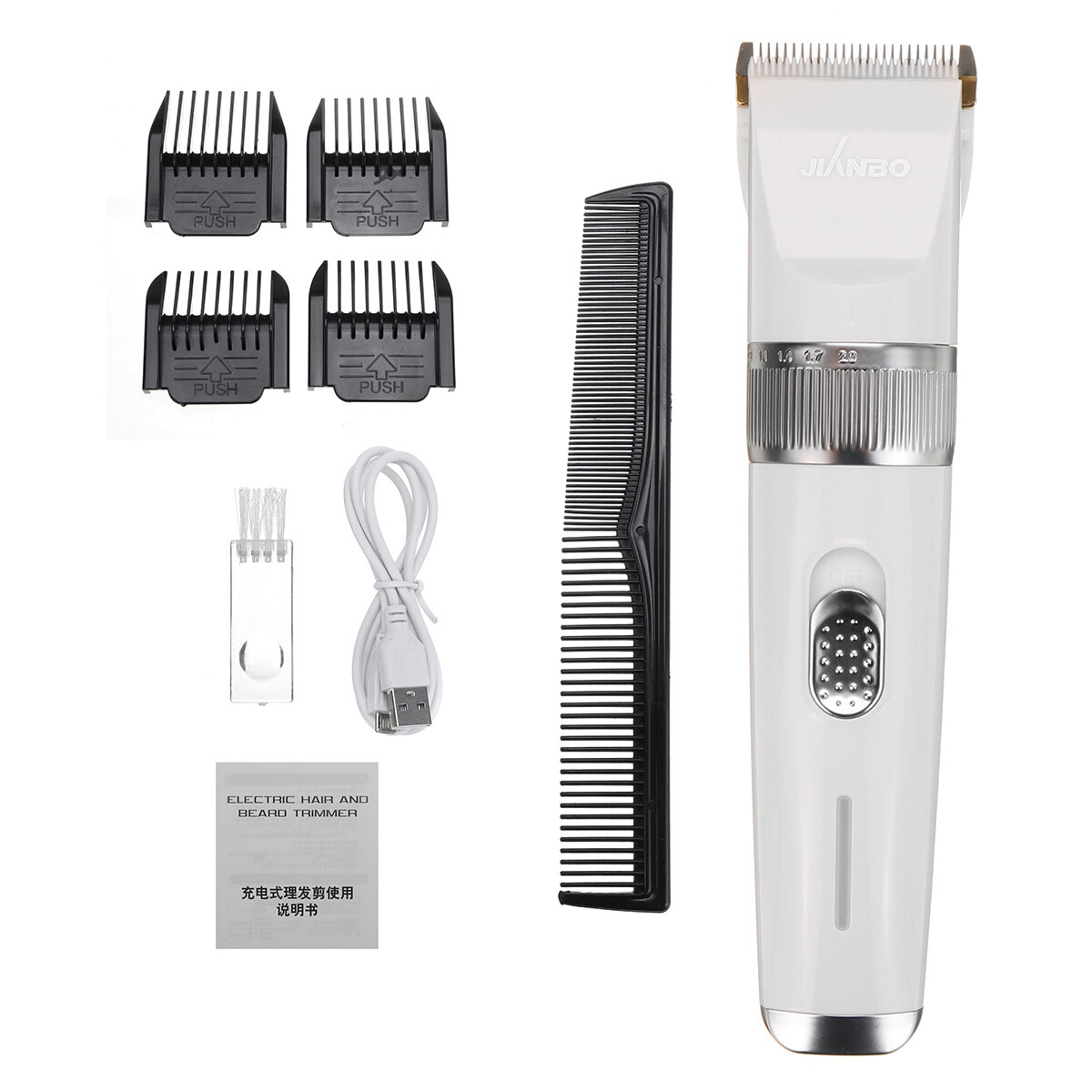 Professional USB Rechargeable Universal Silent Electric Hair Clipper