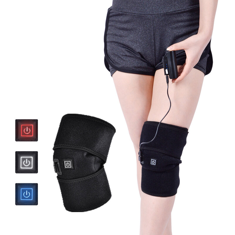 Knee Heating Pads Brace Support Pads Thermal Heat Therapy Wrap Knee Massager for Cramps Arthritis Pa