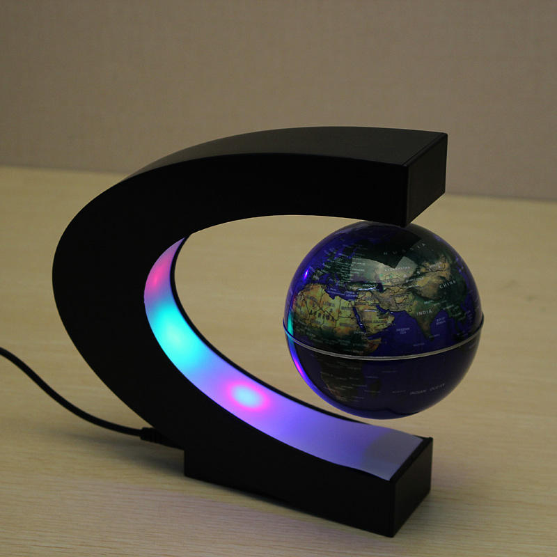 C形磁気浮上フローティンググローブ世界地図LEDライト付き от Banggood WW