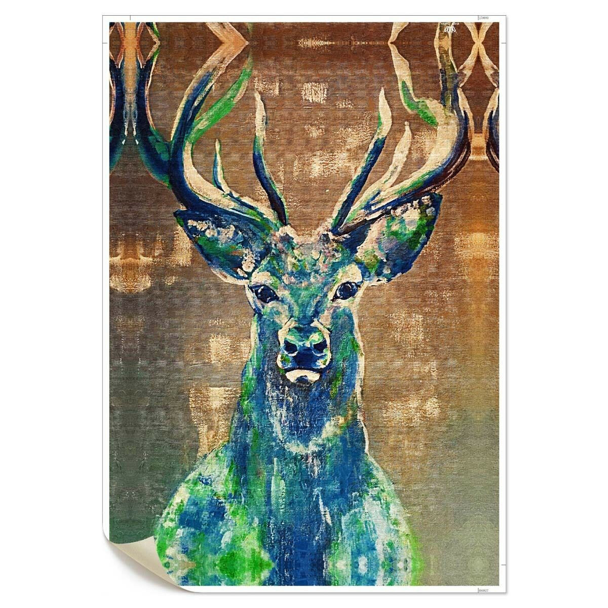 

1 Piece Wall Decorative Painting Deer Canvas Print Art Pictures Frameless Wall Hanging Decorations for Home Office