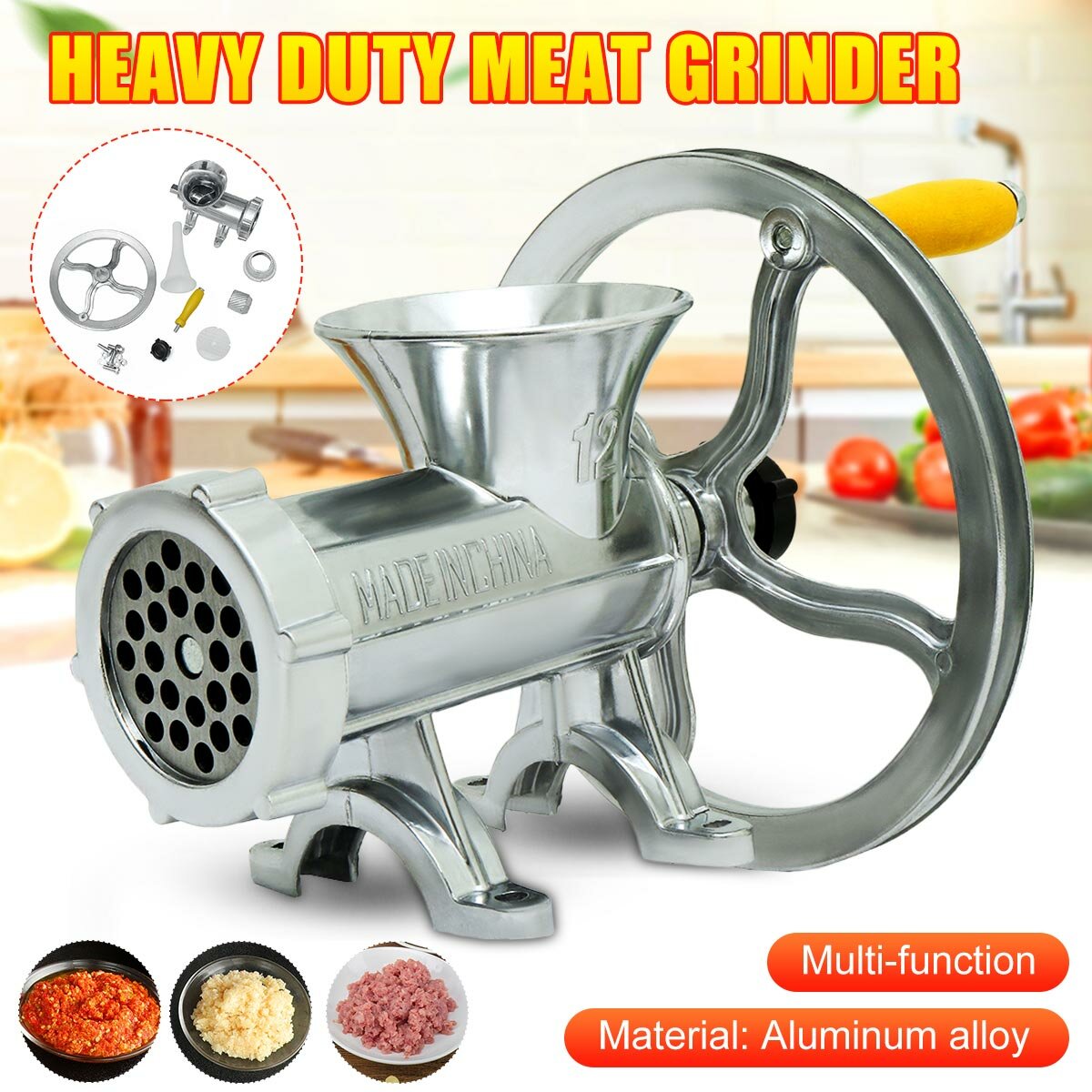 Tafel Handmatige Vleesmolen Vleesmolen Stuffer Worst Noodle Maker Machine Commercieel